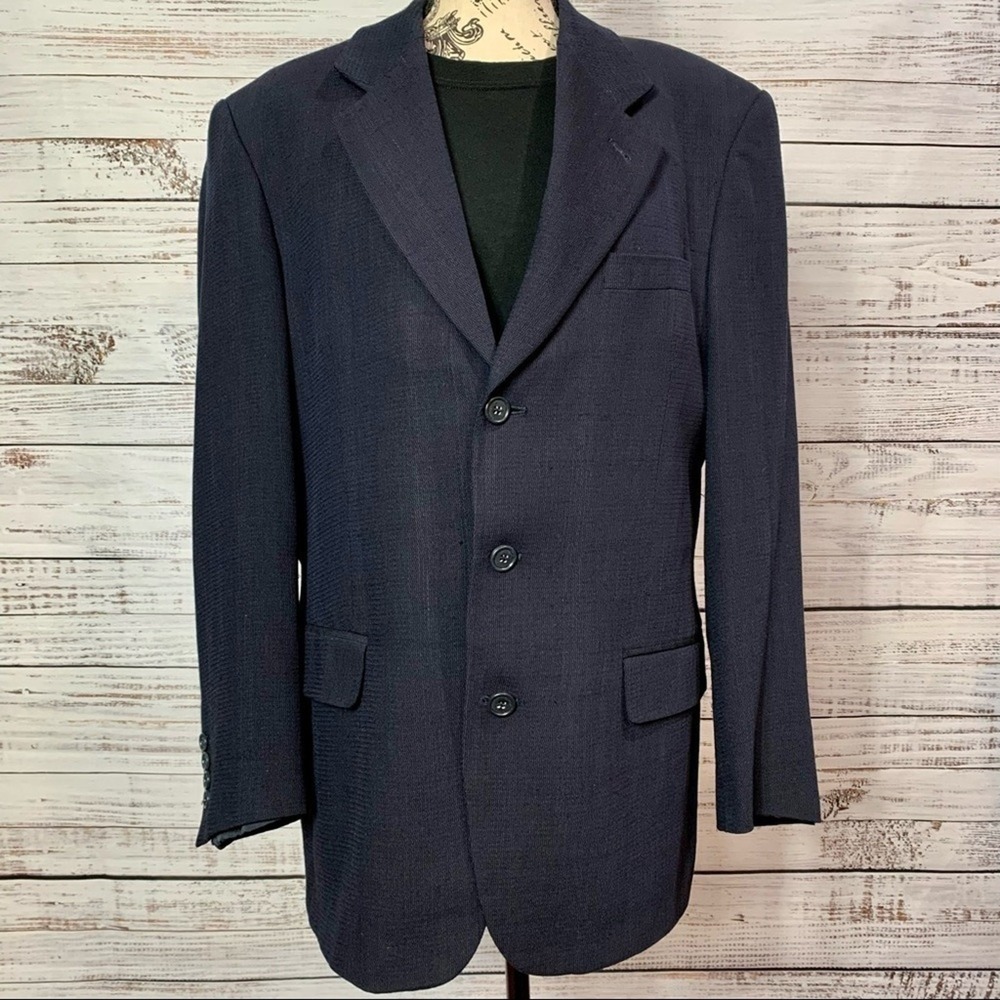 Van Gils/Bozzalla & Lesna Navy size 40‎ business Wool Blazer jacket
